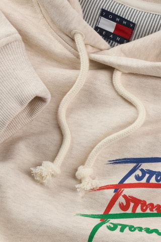 Sweat à capuche relaxed - Beige chiné