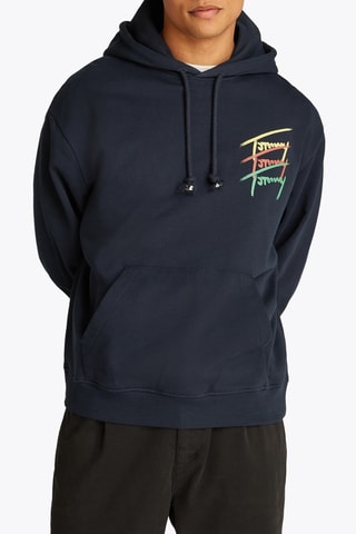 Sweat à capuche relaxed - Bleu marine