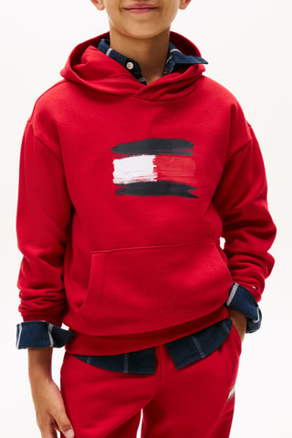 Sweat à capuche - Rouge et noir