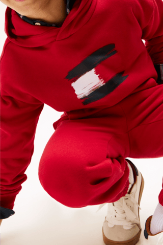 Sweat à capuche - Rouge et noir