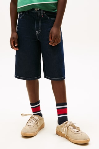 Short loose en jean - Bleu marine
