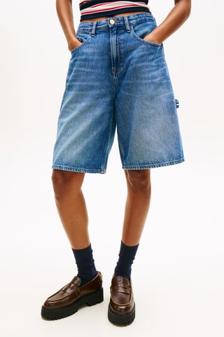 Short loose en jean - Bleu