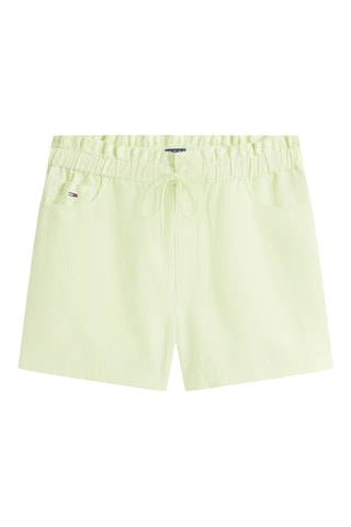 Short taille haute en lin - Vert