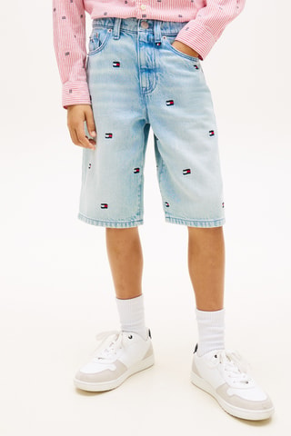 Bermuda loose en jean - Bleu