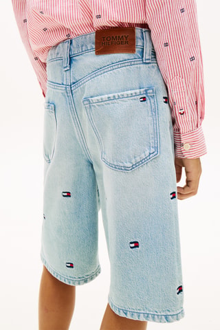 Bermuda loose en jean - Bleu