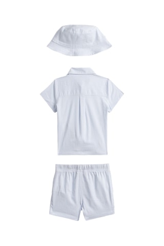 Ensemble 3 pièces en coton biologique - Ciel