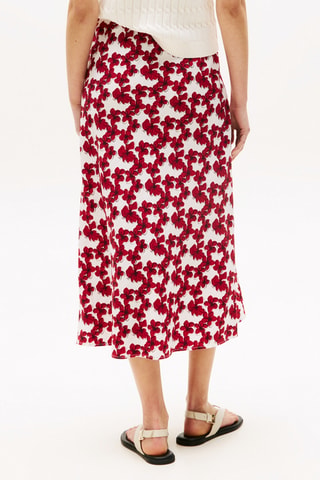 Jupe midi - Rouge et blanc