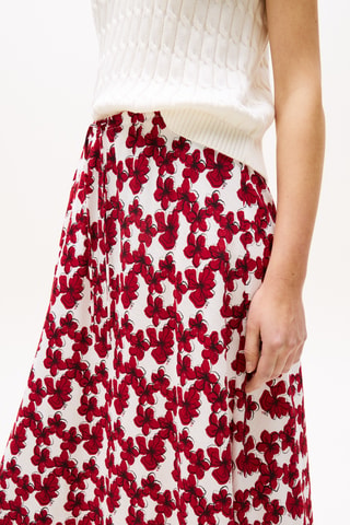 Jupe midi - Rouge et blanc