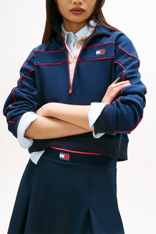 Jupe plissée taille haute - Bleu marine