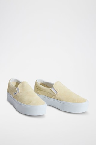 Slip-on de nobuk con plataforma Classic - Amarillo