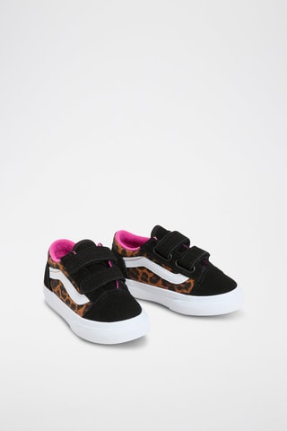 Zapatillas de piel Old Skool V - Negro y marrón