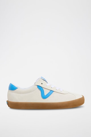 Zapatillas de nobuk Sport Low - Crudo y azul