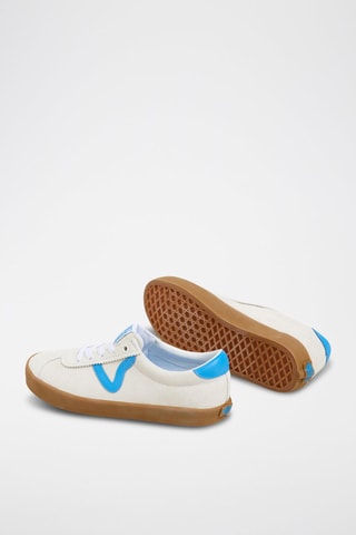 Zapatillas de nobuk Sport Low - Crudo y azul