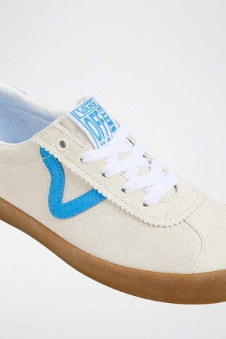 Zapatillas de nobuk Sport Low - Crudo y azul