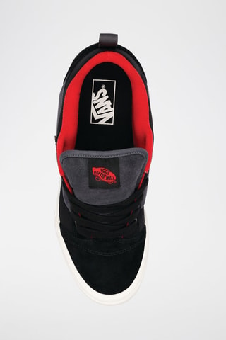Baskets en cuir Knu Skool - Noir et rouge - Vans
