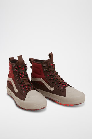 Zapatillas altas de nobuk MTE Sk8-Hi GORE-TEX - Marrón y rojo