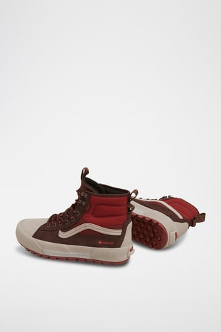 Zapatillas altas de nobuk MTE Sk8-Hi GORE-TEX - Marrón y rojo