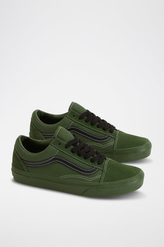 Baskets en cuir Old Skool - Vert et noir - Vans