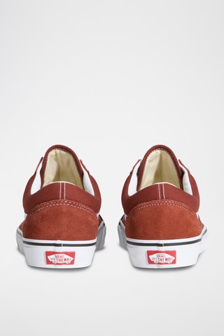 Zapatillas de piel Old Skool - Rojo teja