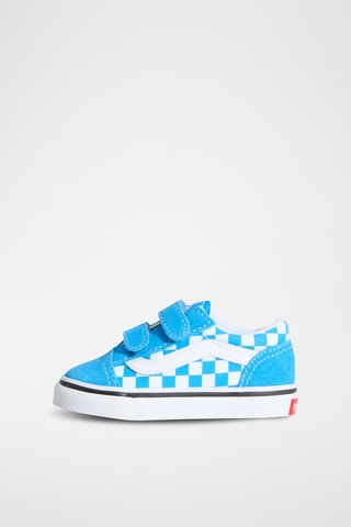 Zapatillas de nobuk Old Skool V - Celeste y blanco
