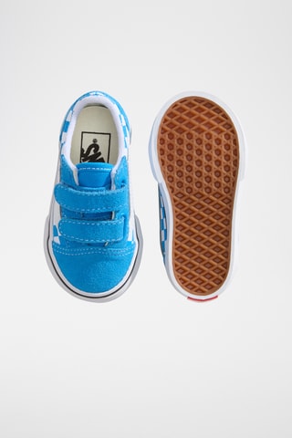 Zapatillas de nobuk Old Skool V - Celeste y blanco