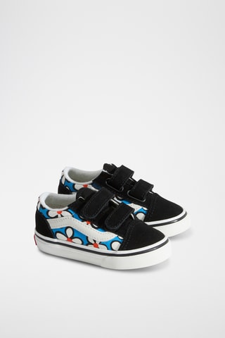 Zapatillas de nobuk Old Skool V - Azul y negro