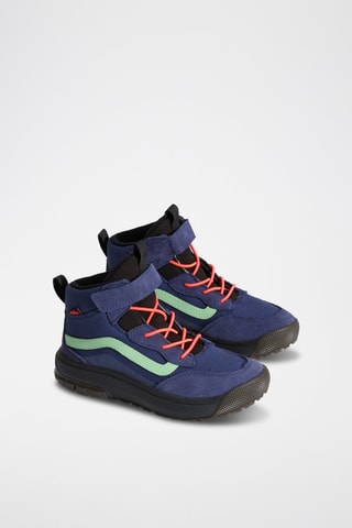 Zapatillas altas de nobuk MTE Mini Crest - Azul oscuro y coral