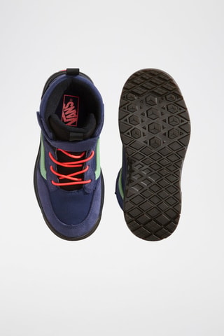 Zapatillas altas de nobuk MTE Mini Crest - Azul oscuro y coral