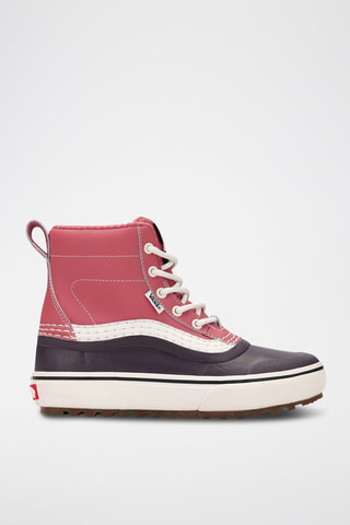 Zapatillas altas de piel MTE Standard - Rosa oscuro y negro