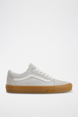 Baskets en cuir Old Skool - Gris et blanc - Vans
