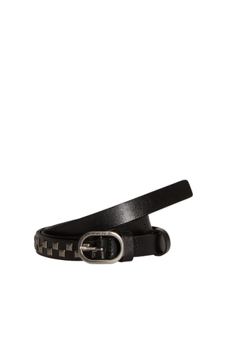 Cinturón de piel - Negro
