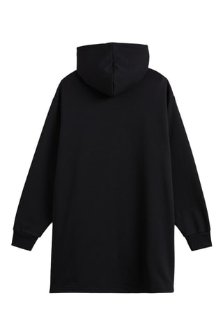 Vestido sudadera con capucha - Negro