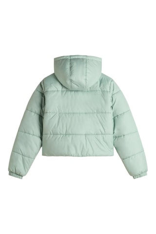 Anorak corto con capucha - Verde agua