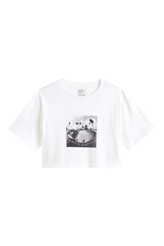 Camiseta cropped - Blanco