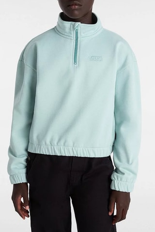 Sudadera Half Zip Mock - Verde agua