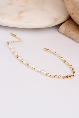 Bracciale - Placcato oro giallo e perle coltivate 