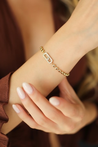 Bracciale - Placcato oro giallo e zirconi