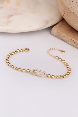 Bracciale - Placcato oro giallo e zirconi
