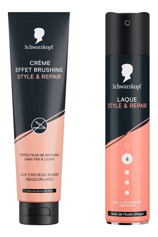 3 x Crème Effet Brushing Style & Repair - 150 ml et 3 x Laque Style & Repair - 250 ml