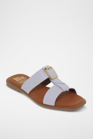 Mules en cuir - Blanc