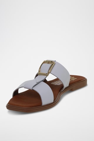 Mules en cuir - Blanc