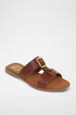 Mules en cuir - Marron