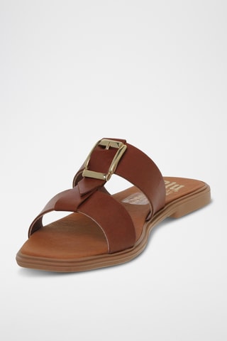 Mules en cuir - Marron
