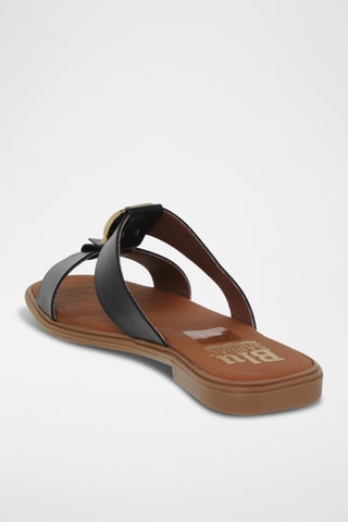 Mules en cuir - Noir