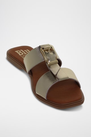 Mules en cuir - Doré