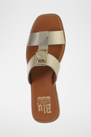 Mules en cuir - Doré