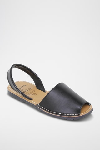 Sandales avarca en cuir - Noir