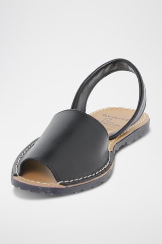 Sandales avarca en cuir - Noir