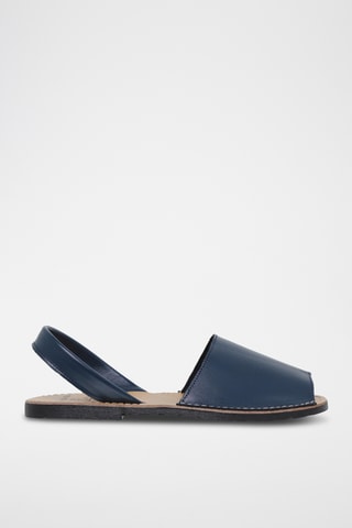 Sandales avarca en cuir - Bleu