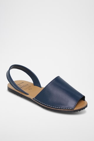 Sandales avarca en cuir - Bleu